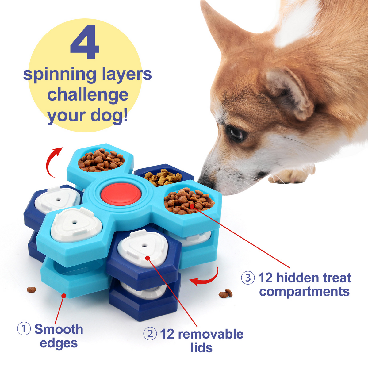 Interactive Treat-Dispensing Puzzle Toy