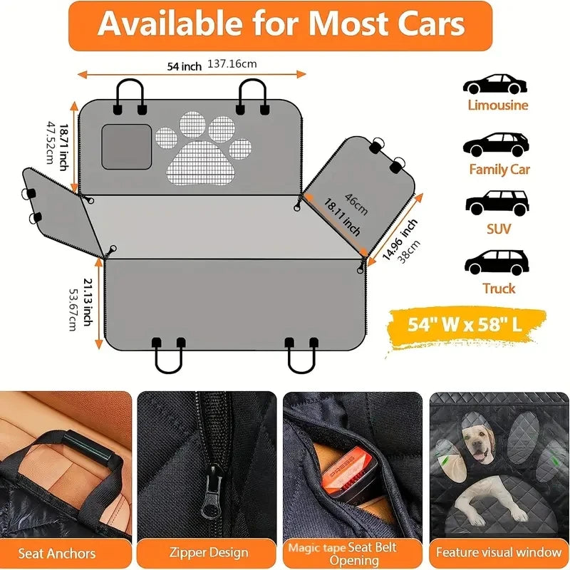 Waterproof dog car seat cover hammock – photo 6