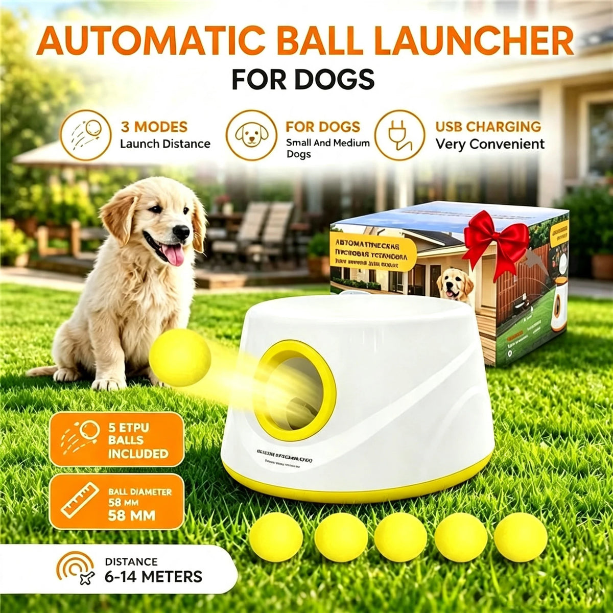 Automatic dog ball launcher