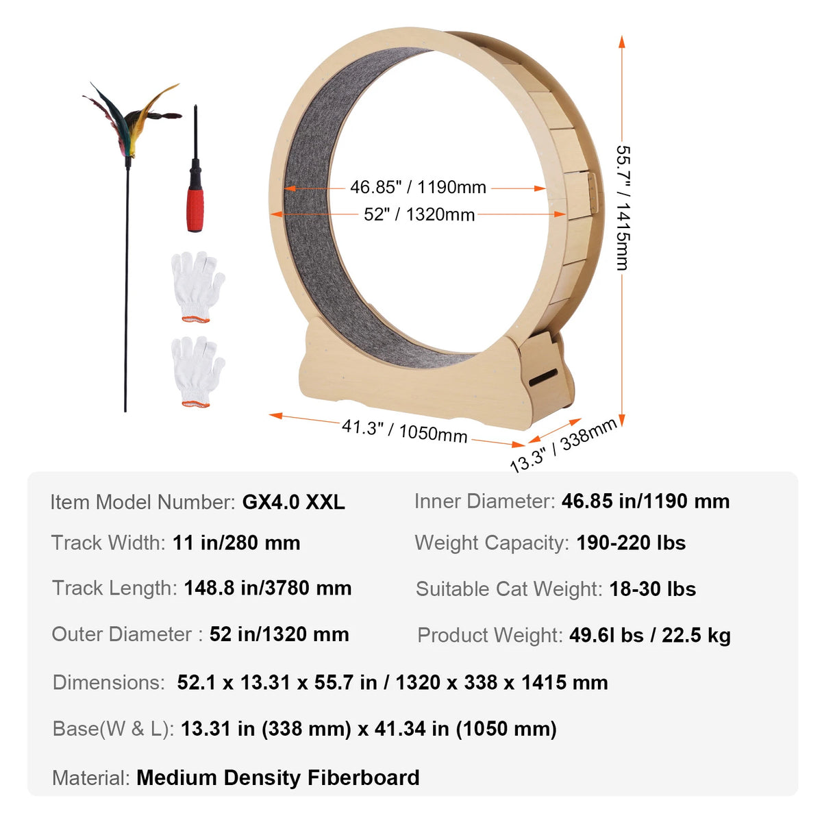 Wooden cat exercise wheel – photo 18