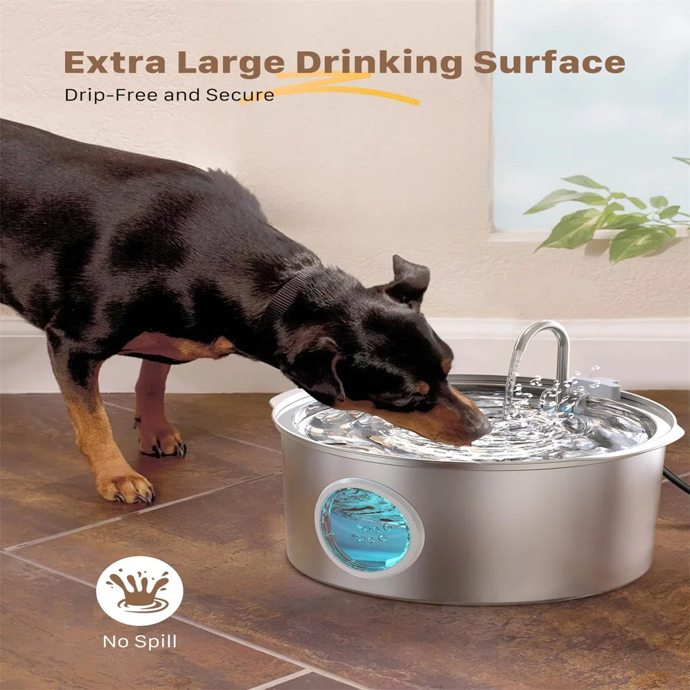 Stainless steel dog water fountain – photo 12