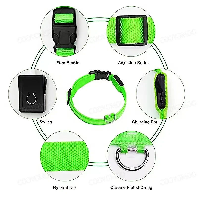 Rechargeable LED dog collar – photo 6