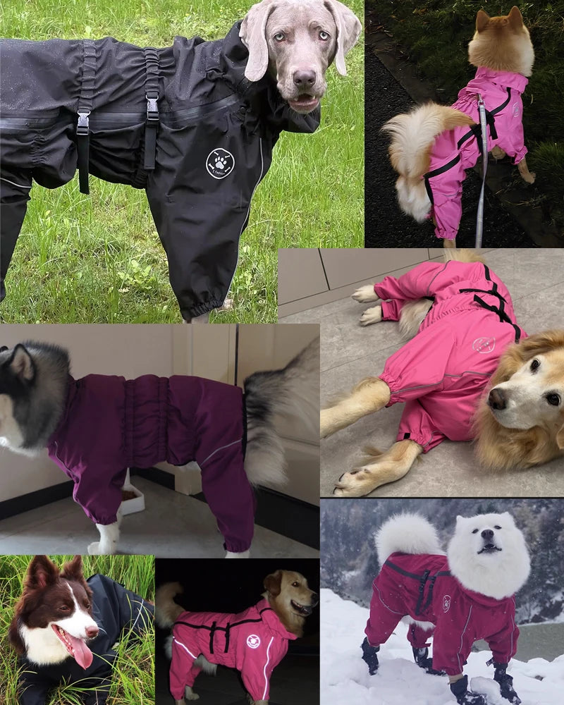 Waterproof reflective dog raincoat – photo 8