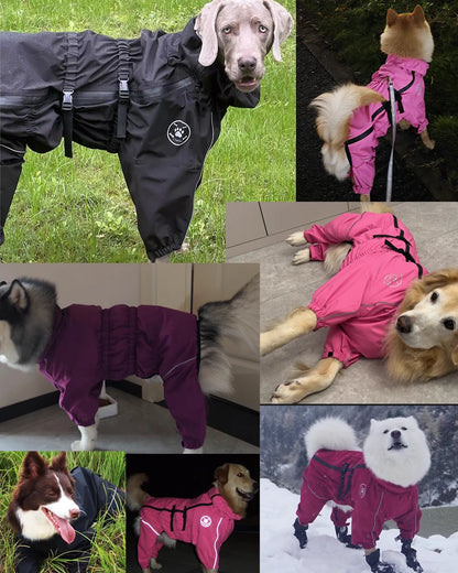 Waterproof reflective dog raincoat – photo 8