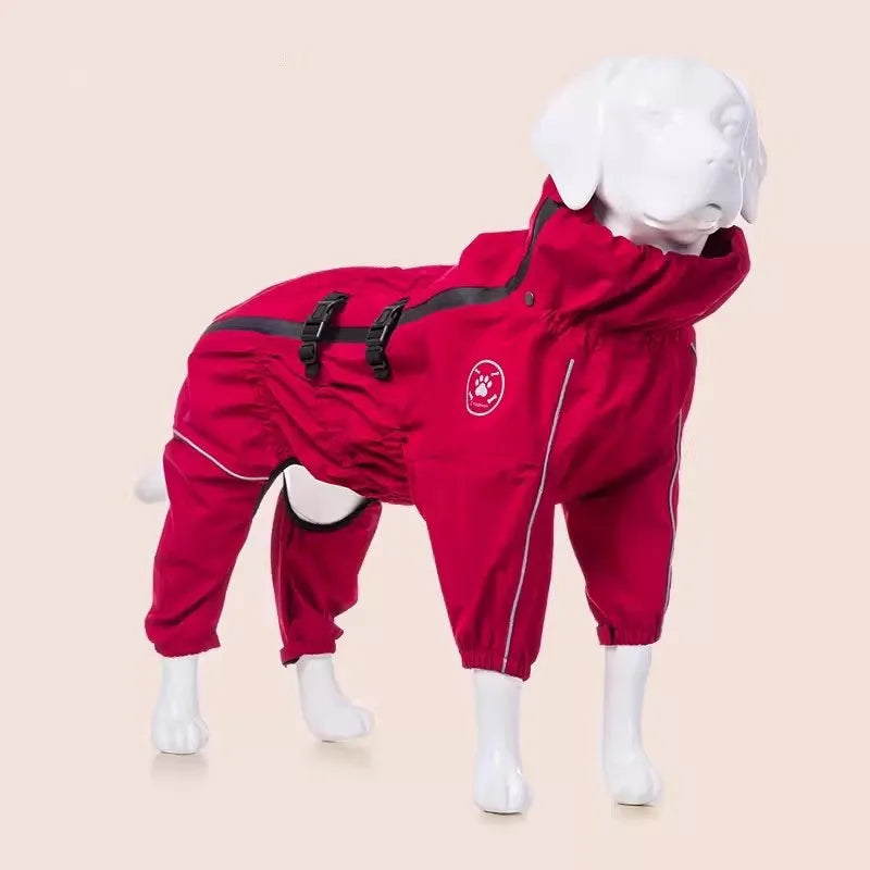 Waterproof reflective dog raincoat – photo 31