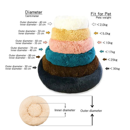 Round plush dog bed – photo 7