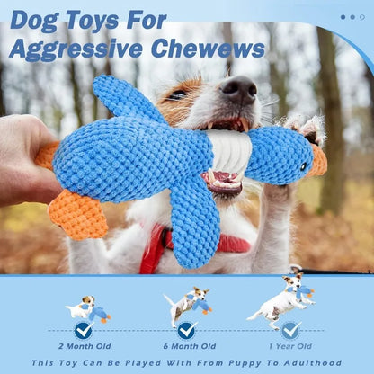 Plush goose squeaky dog toy – photo 3