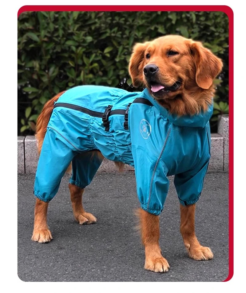 Waterproof reflective dog raincoat – photo 22