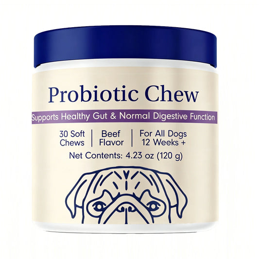 Beef probiotic dog chews