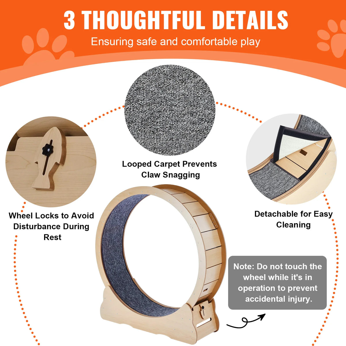 Wooden cat exercise wheel – photo 2
