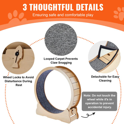 Wooden cat exercise wheel – photo 2