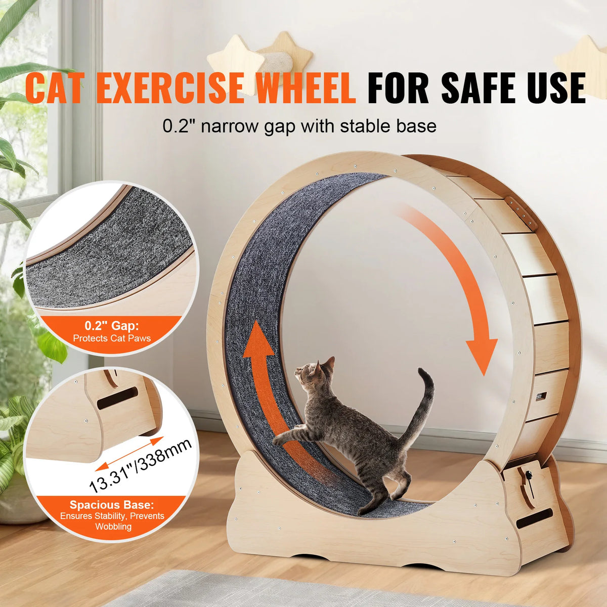 Wooden cat exercise wheel – photo 6