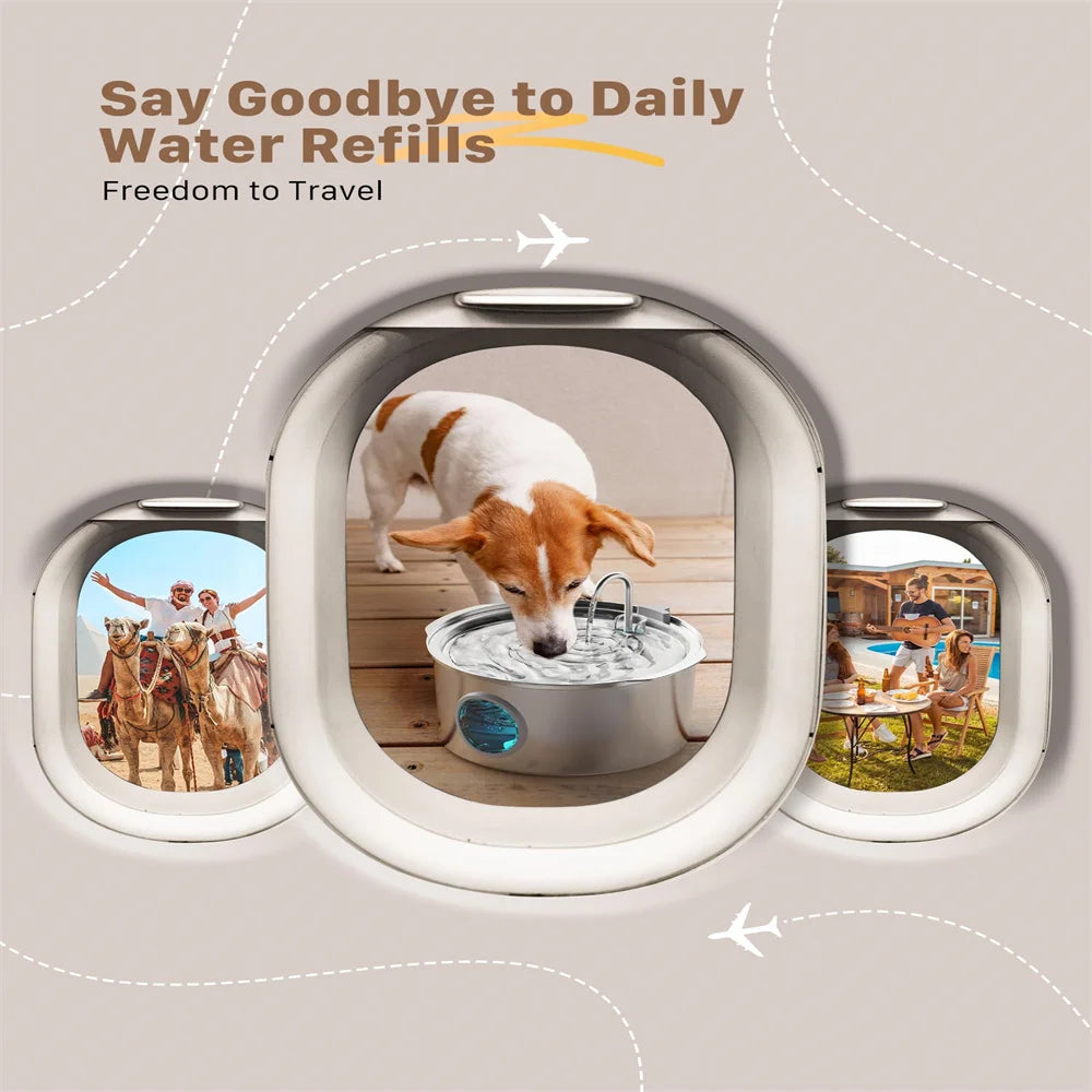 Stainless steel dog water fountain – photo 13