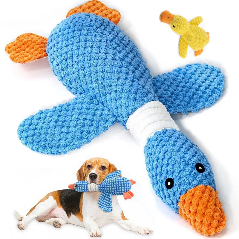 Plush goose squeaky dog toy – photo 10