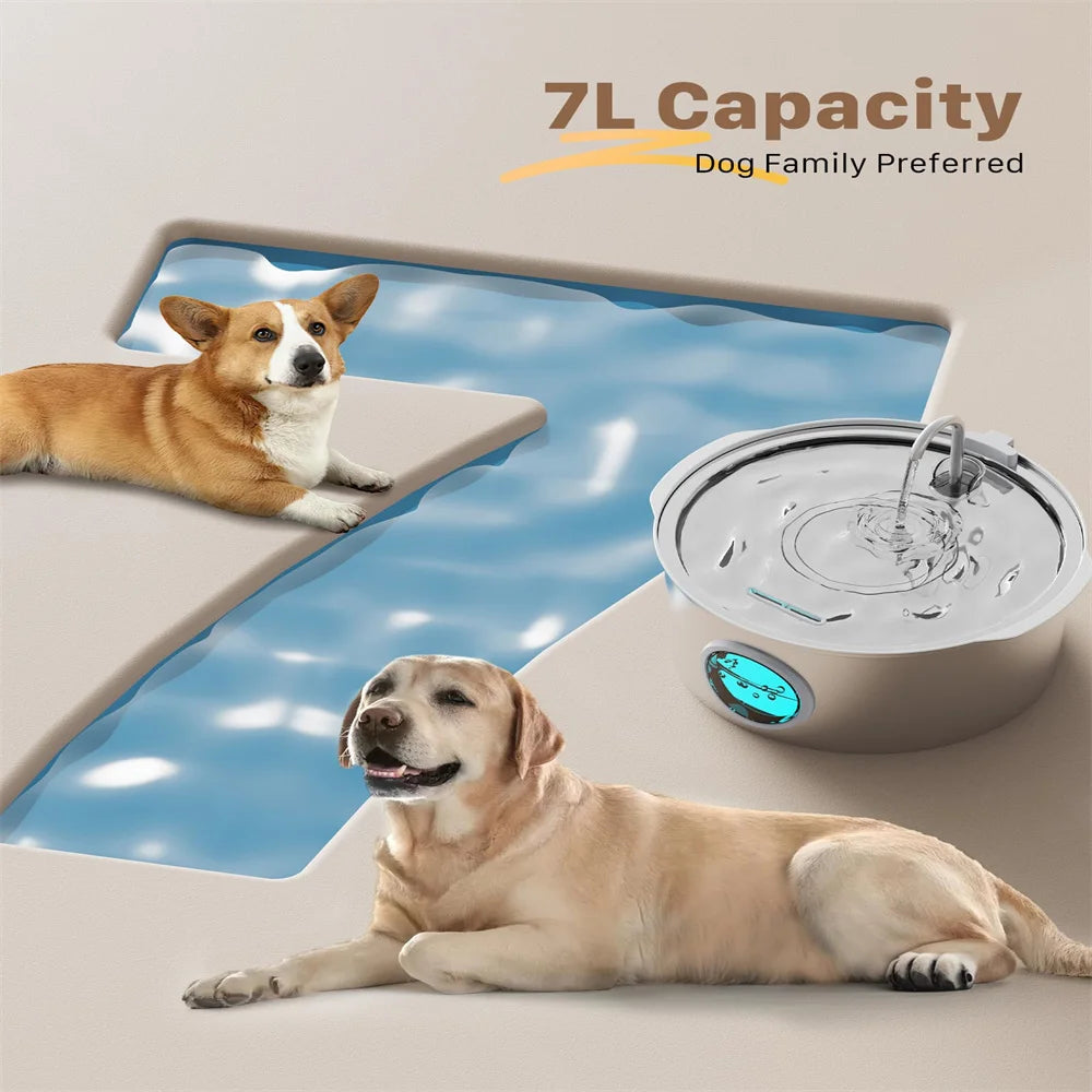 Stainless steel dog water fountain – photo 9