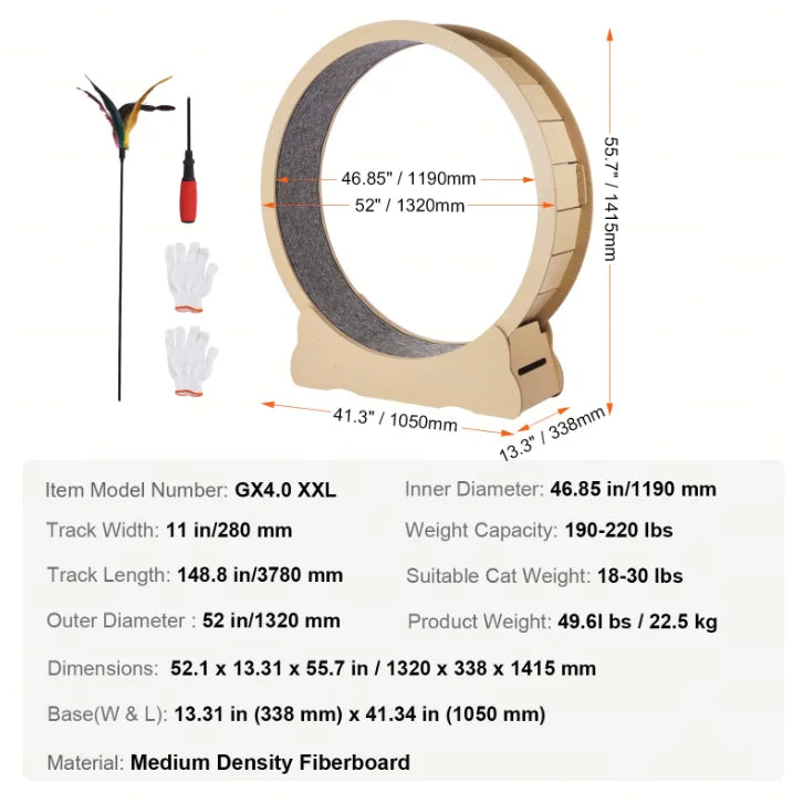 Wooden cat exercise wheel – photo 23