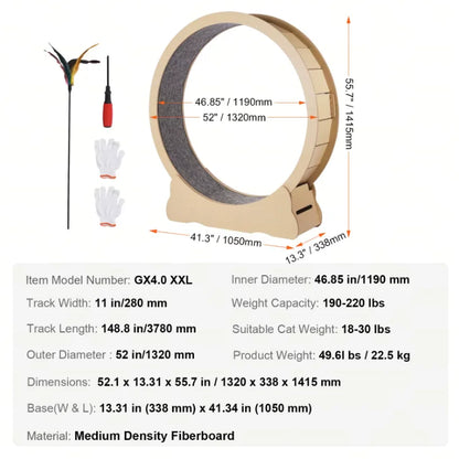Wooden cat exercise wheel – photo 23