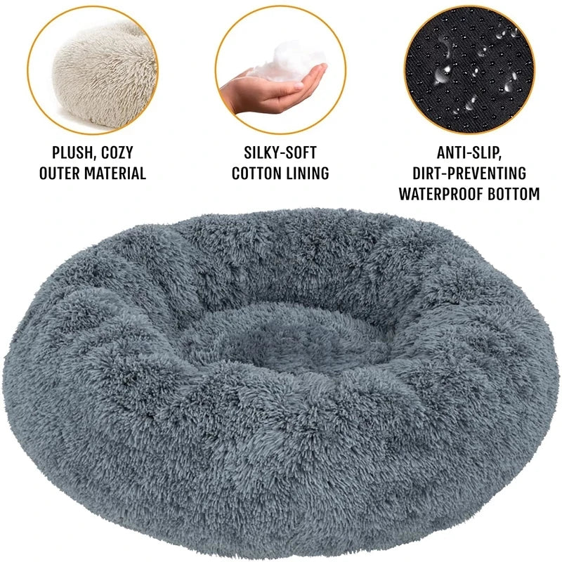 Round plush dog bed – photo 10