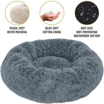 Round plush dog bed – photo 10