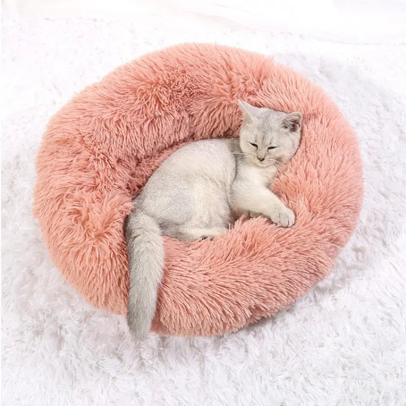 Round plush dog bed – photo 15