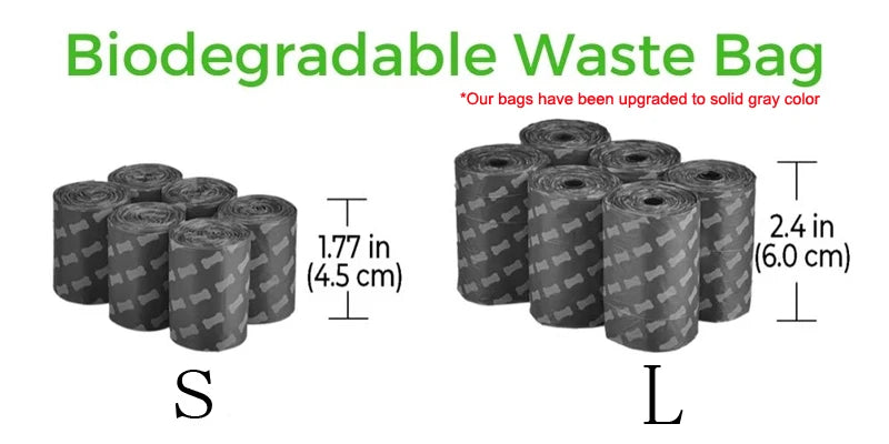Small and large refill poop bag rolls