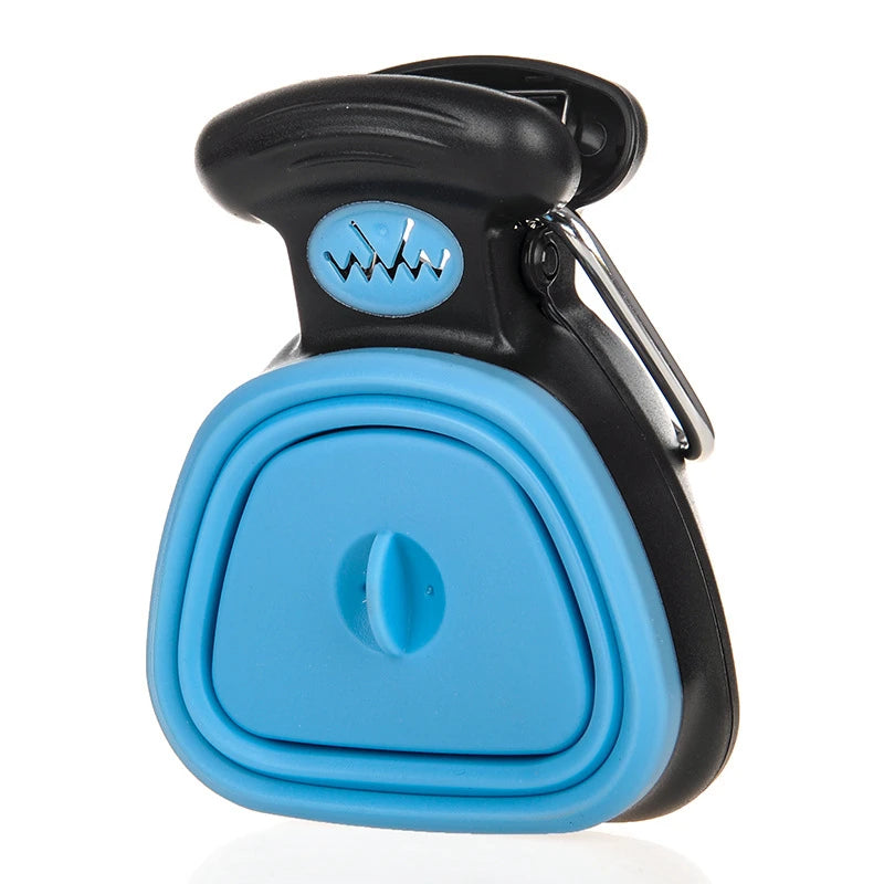 Blue foldable dog pooper scooper