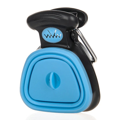 Blue foldable dog pooper scooper