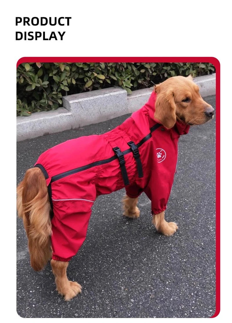 Waterproof reflective dog raincoat – photo 23