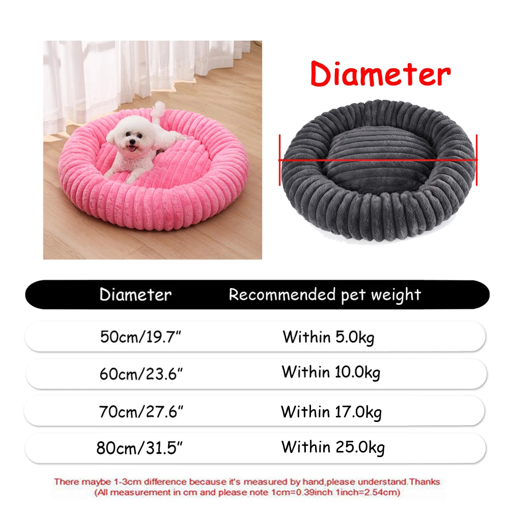 Round plush dog bed – photo 30