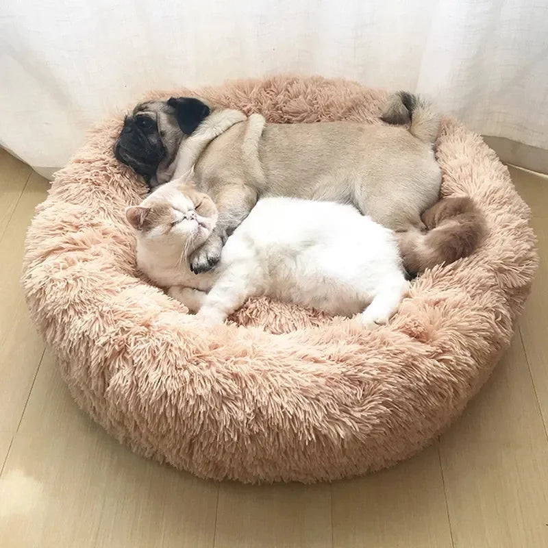 Round plush dog bed – photo 13