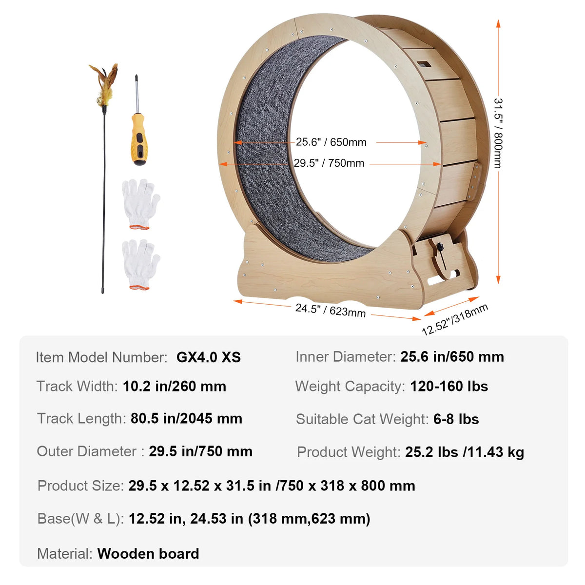 Wooden cat exercise wheel – photo 22
