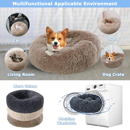 Round plush dog bed – photo 11