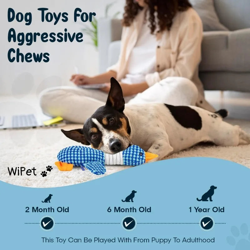Plush goose squeaky dog toy – photo 11