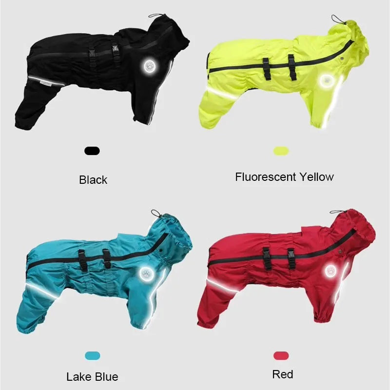Waterproof reflective dog raincoat – photo 6