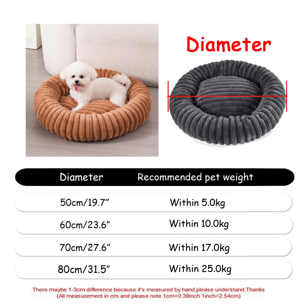 Round plush dog bed – photo 18