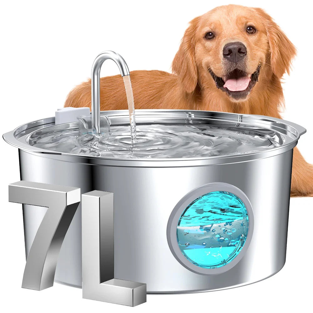 Stainless steel dog water fountain