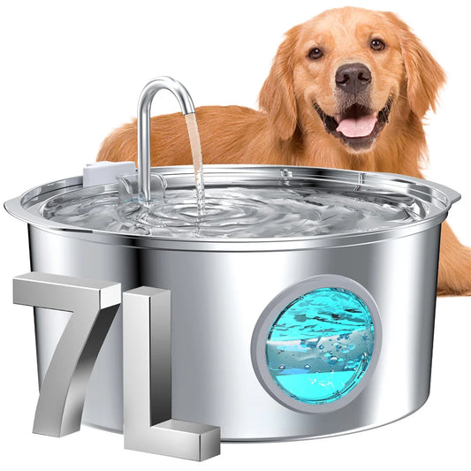 Stainless steel dog water fountain