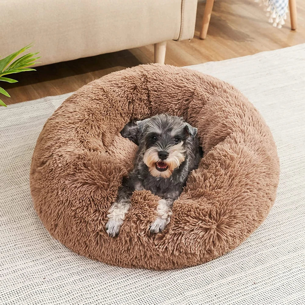 Round plush dog bed – photo 16