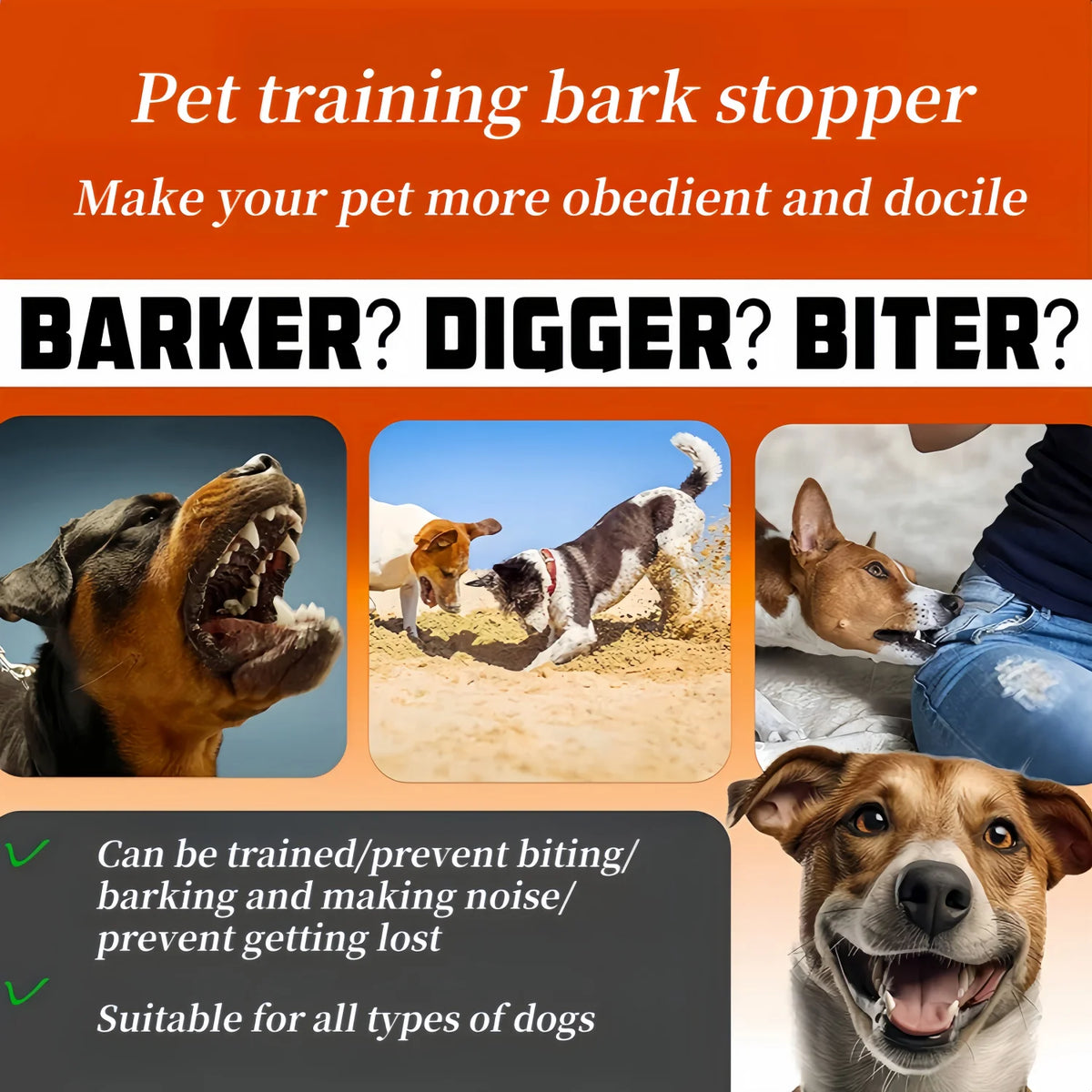 Ultrasonic anti-bark dog collar – photo 8