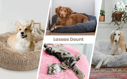 Round plush dog bed – photo 12