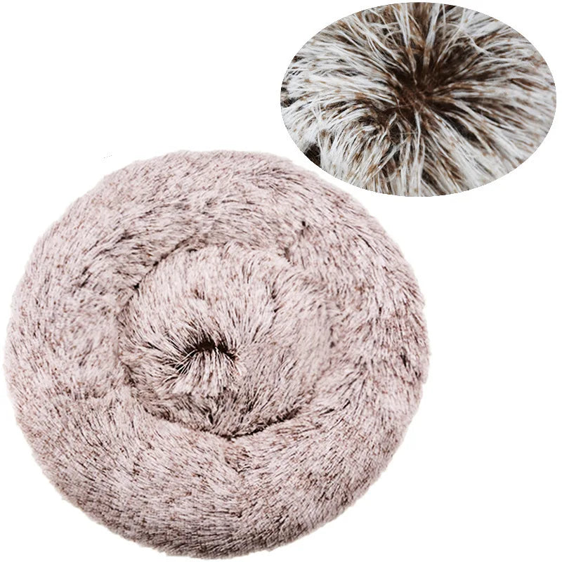 Round plush dog bed – photo 21