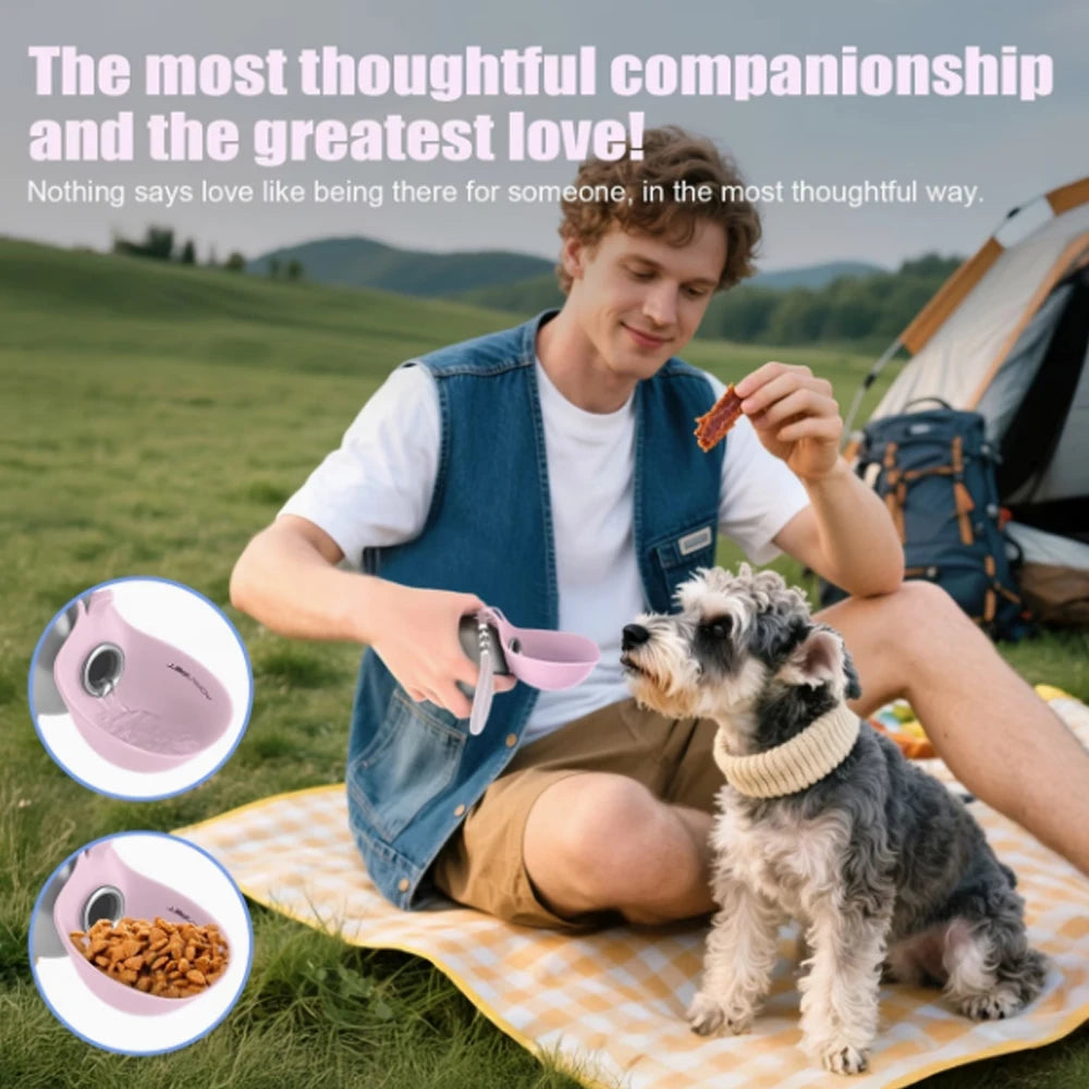 2-in-1 portable dog water bottle and bowl – photo 2