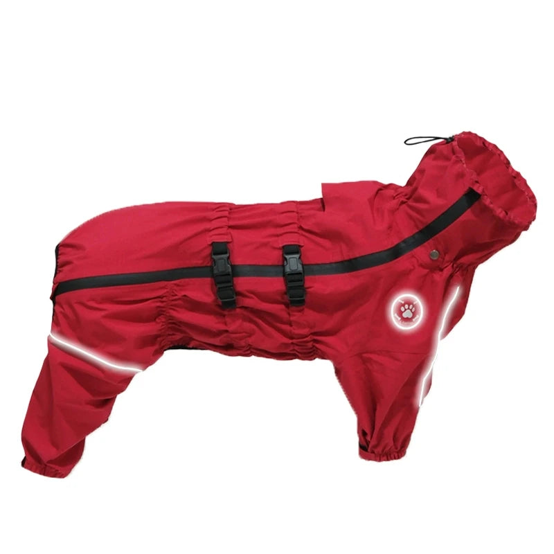 Waterproof reflective dog raincoat – photo 40