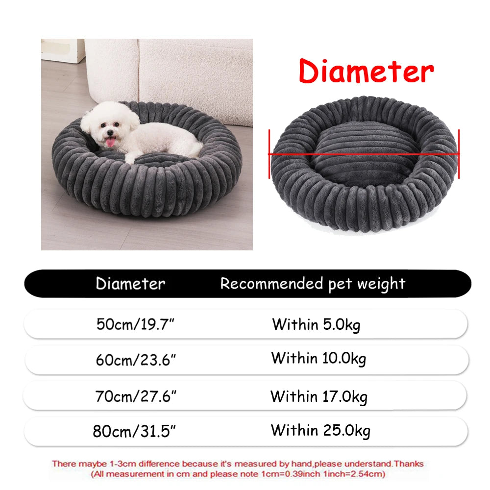 Round plush dog bed – photo 24