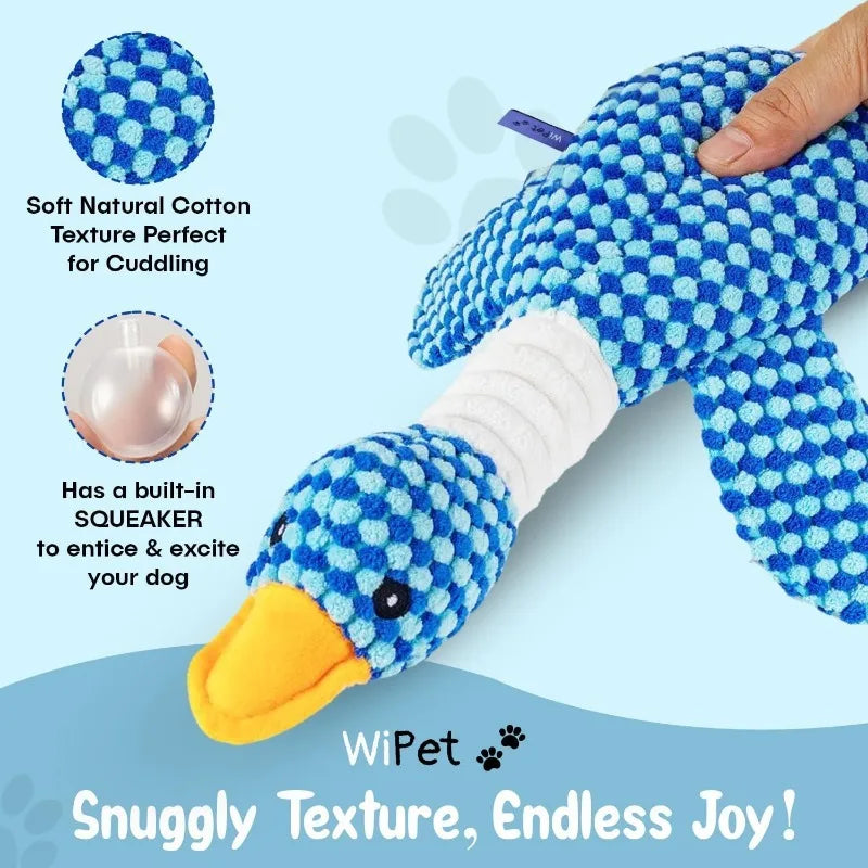 Plush goose squeaky dog toy – photo 13