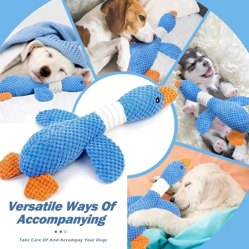 Plush goose squeaky dog toy – photo 4