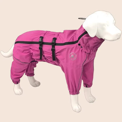 Waterproof reflective dog raincoat – photo 37