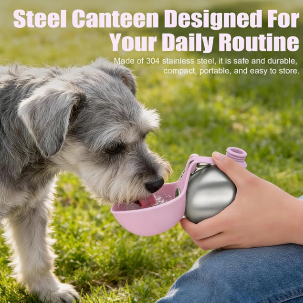 2-in-1 portable dog water bottle and bowl
