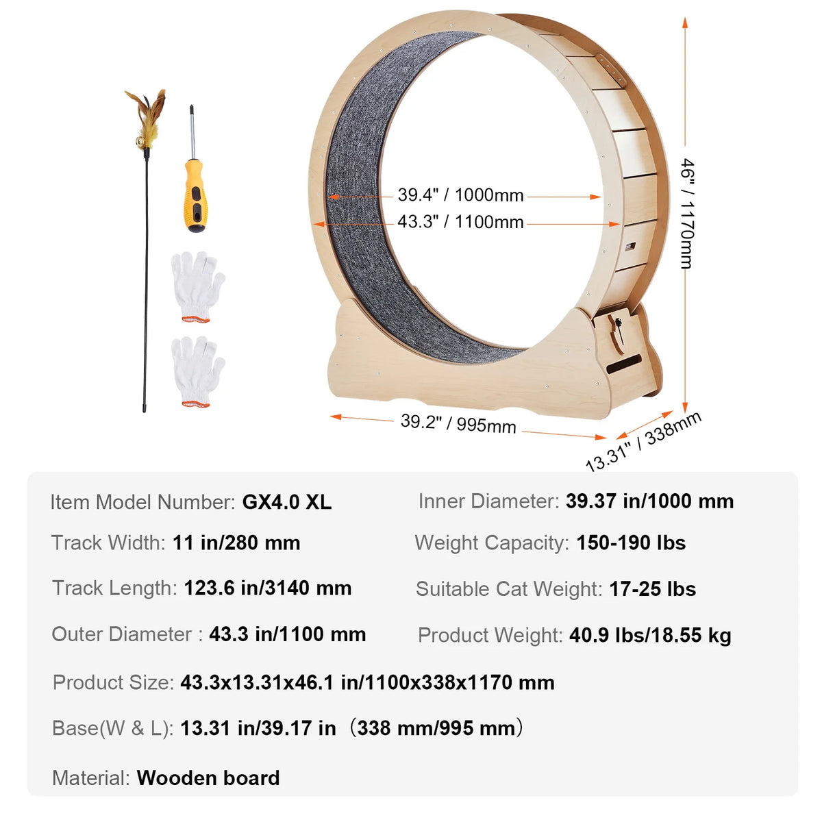 Wooden cat exercise wheel – photo 19