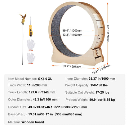 Wooden cat exercise wheel – photo 19